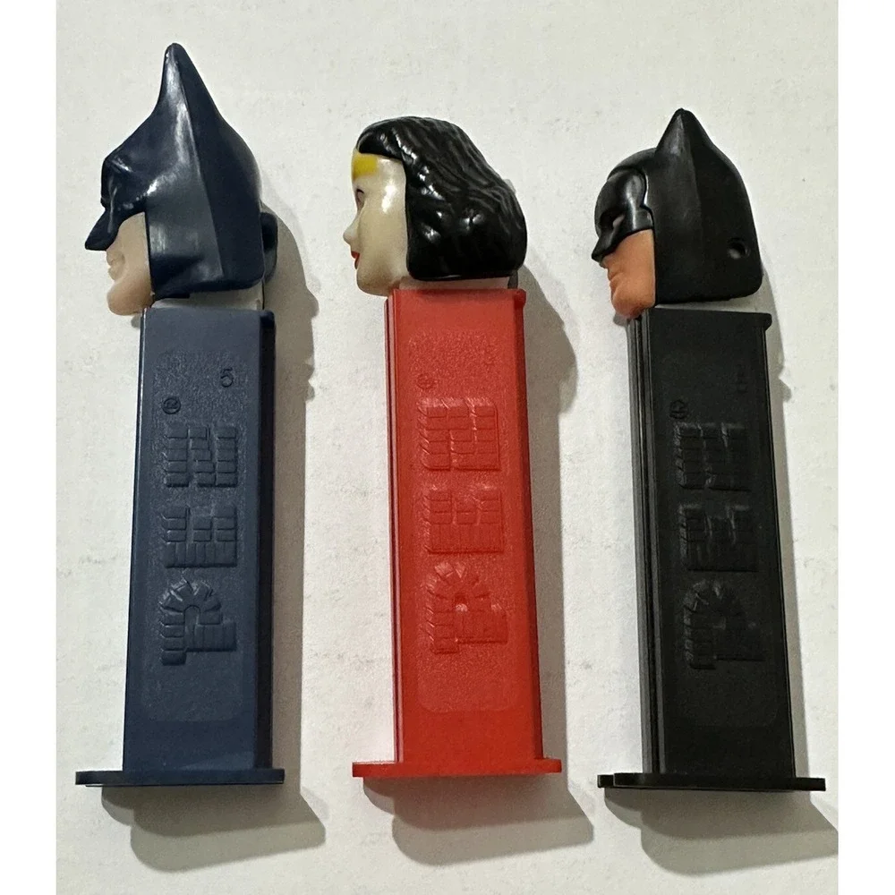 Vintage DC Pez Dispensers 2 Batman 1 Wonder Woman Slovenia‎
